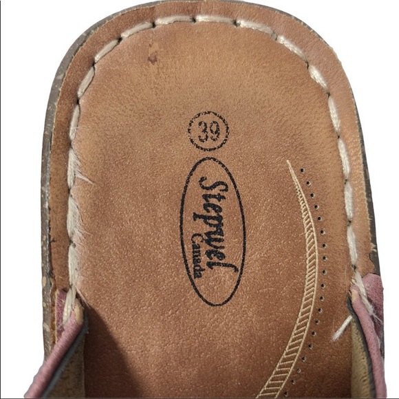 STEPWEL Dusty Rose Cork Heeled Sandals Size 39 - Picture 3 of 4